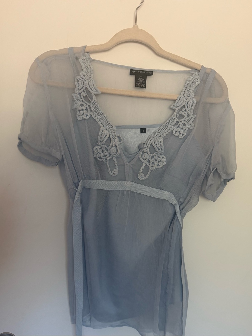 Vintage Spenser Jeremy silk Y2K babydoll top